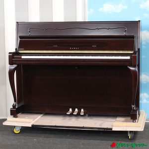 中古ピアノ カワイ(KAWAI C113) 猫脚が可愛い小型木目ピアノ