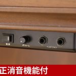 中古ピアノ ヤマハ(YAMAHA W110WnC) 華やかな花柄象嵌＆消音（サイレント）機能が付いた木目コンパクトピアノ