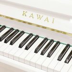 中古ピアノ カワイ(KAWAI C107) モール装飾・猫脚がオシャレな白いピアノ