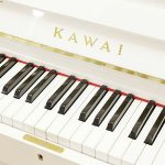 中古ピアノ カワイ(KAWAI KL502) 様々なお部屋にマッチするシンプルなホワイトピアノ