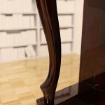 中古ピアノ クリストフォリ(CRISTOFORI RU121M) 東洋ピアノ製造　上品なワインレッド調の猫脚ピアノ