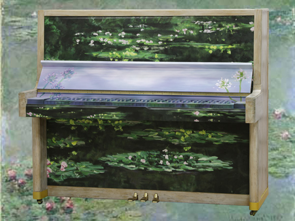 Art Piano(アートピアノ)　概念を超えた芸術性を持つ「アートケース」クロード・モネ(Claude Monet)　睡蓮（すいれん） Les Nympheas